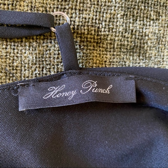 Honey Punch Black Slip Dress With Lace Trim - Picture 12 of 12